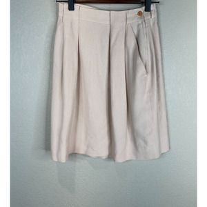 Giorgio Armani Women's Pleated A-Line‎ Midi Skirt Career Classic Preppy Size 40